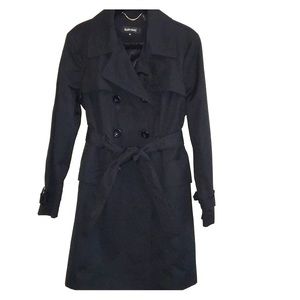 Ellen Tracy XL Black Rain Trench Coat NWT